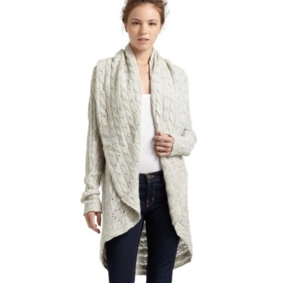 Autumn Cashmere Sweaters - Autumn Cashmere Cable Knit Cardigan Sweater